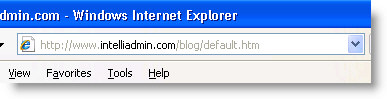 IE 8 Address Bar